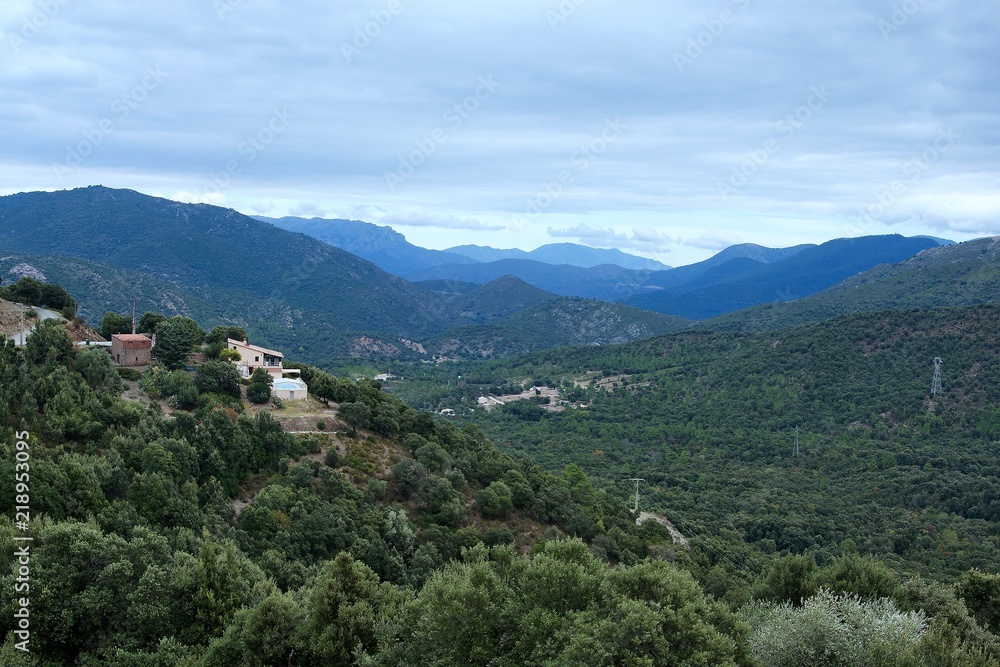 Corsica-outlook near village Castirla