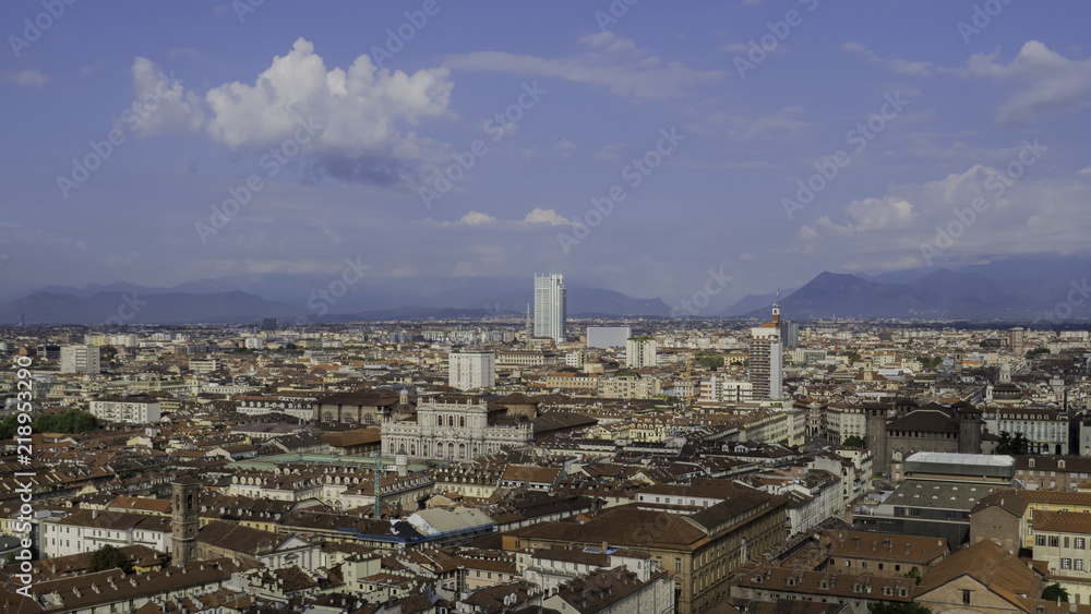 Naklejka premium Skyline of the city of Turin