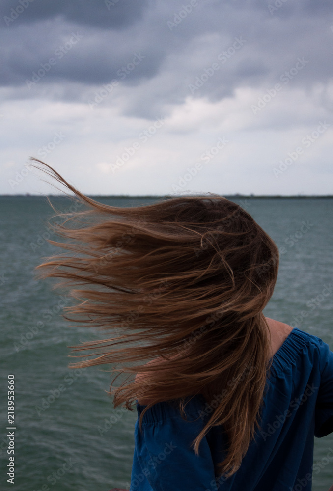 Fototapeta premium Wind blowing the hair 