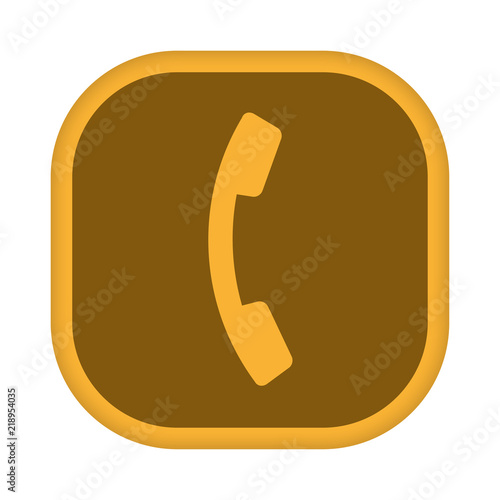 App Icon gelb - Telefonhörer