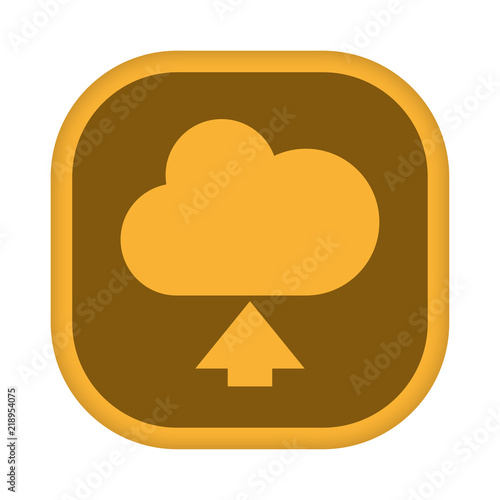 App Icon gelb - Cloud Upload