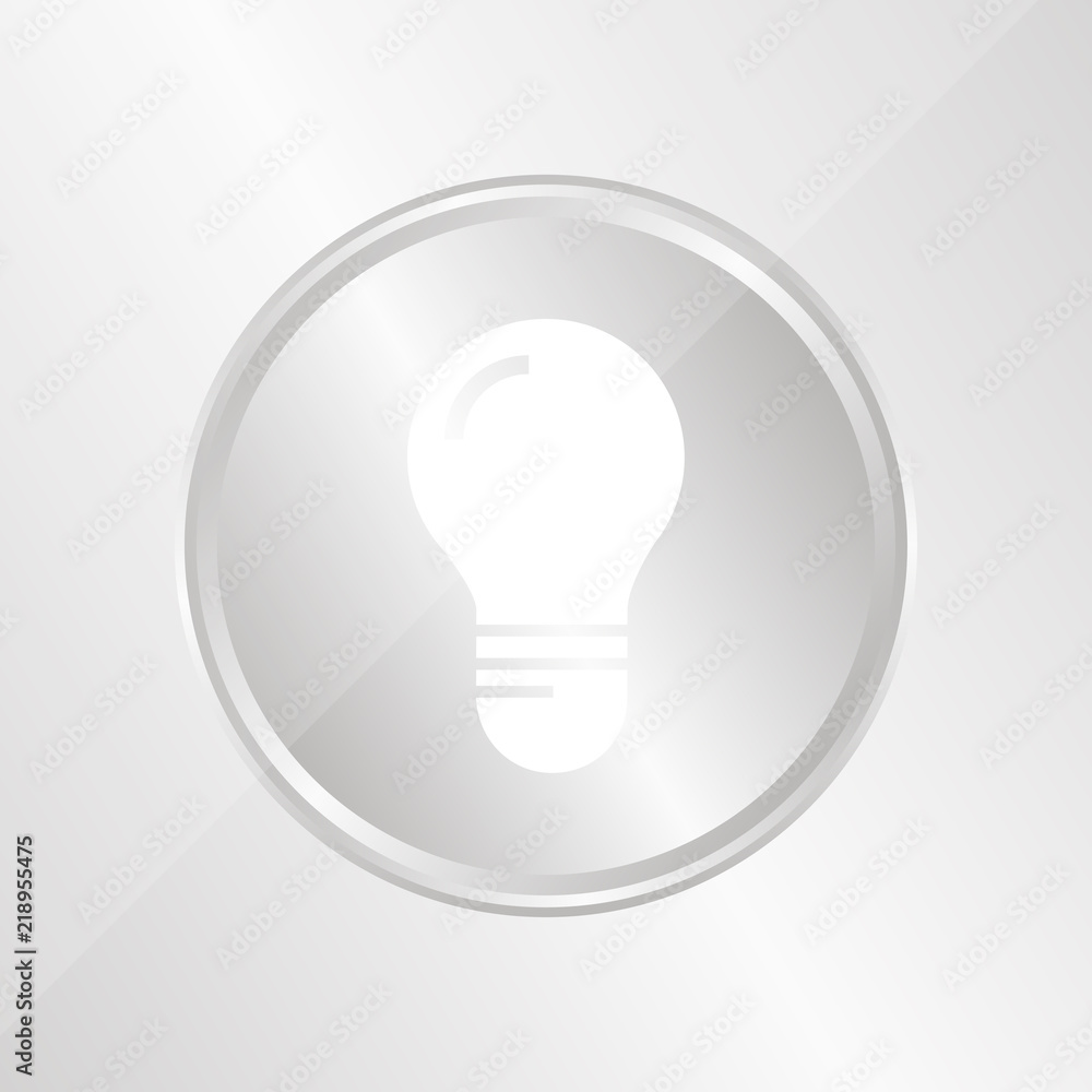 Silber Medaille - Glühbirne