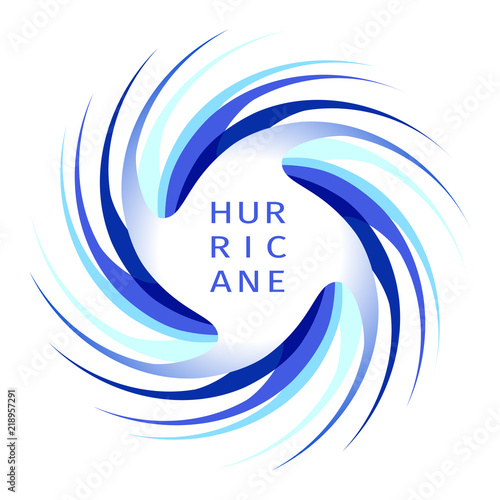 Blue hurricane logo