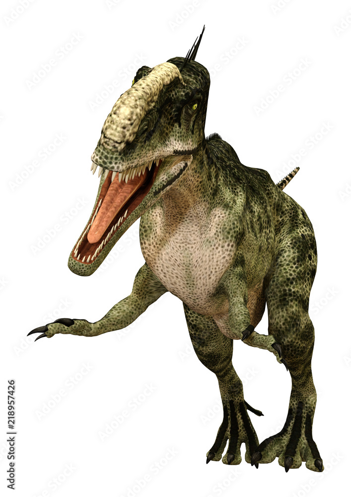 Fototapeta premium 3D Rendering Dinosaur Monolophosaurus on White