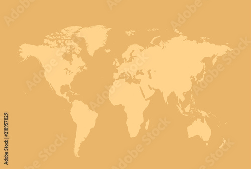 World map cream background