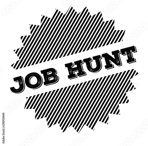 job hunt black stamp