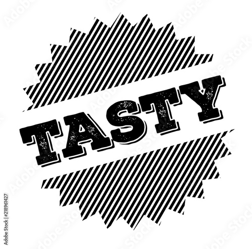 tasty black stamp