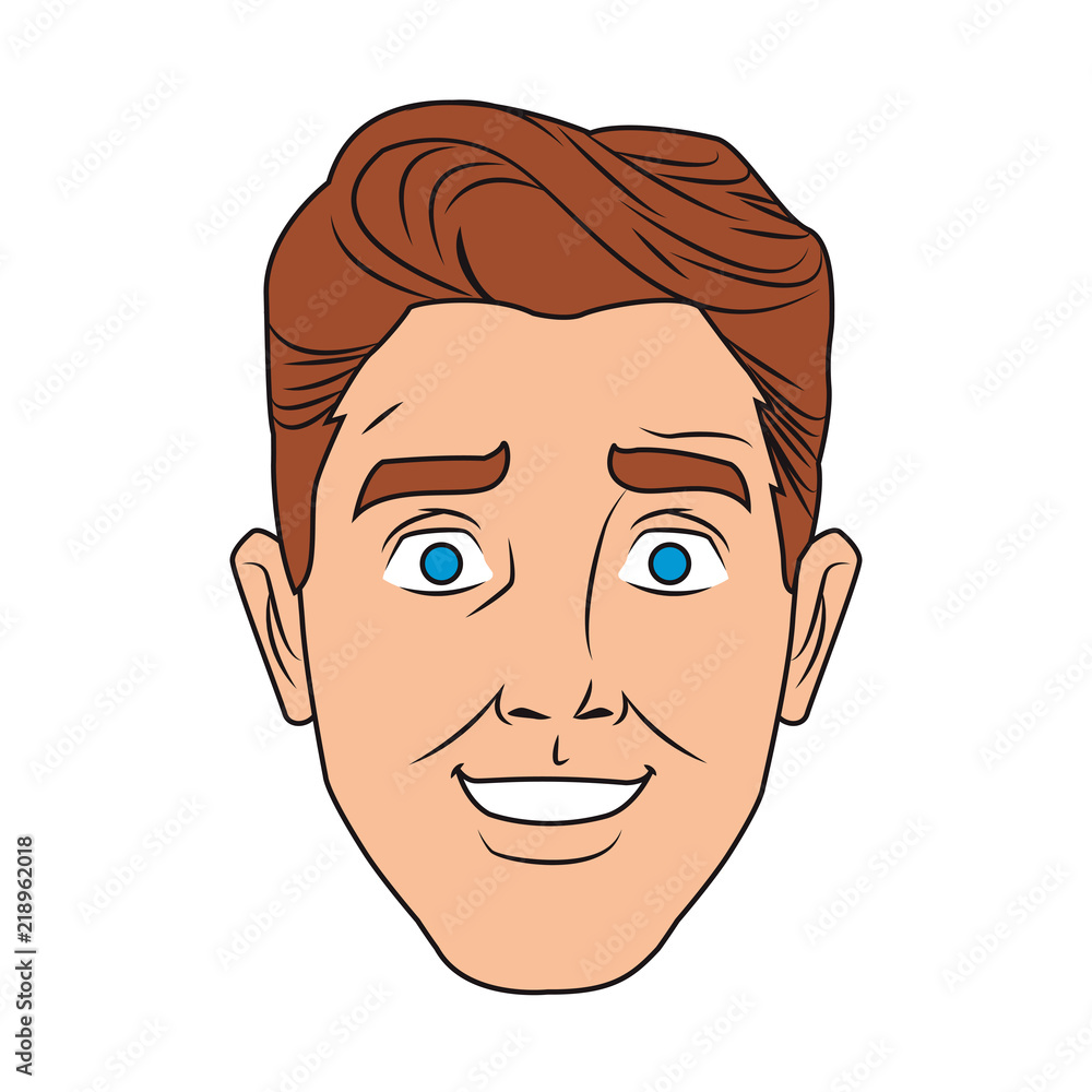 Man face pop art cartoon vector illustration graphic design Man face pop art cartoon vector illustration graphic design