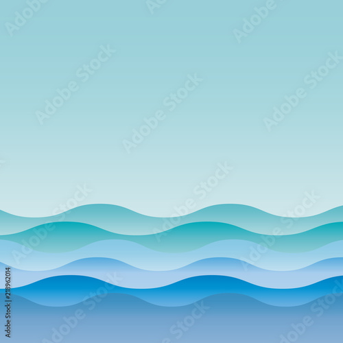 Water wave background , Blue color background , Vector illustration