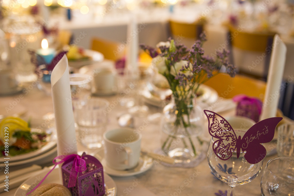Wedding decorations at a wedding in the Faroe Islands Wedding decorations at a wedding in the Faroe Islands