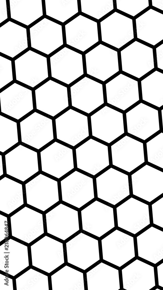 Black honeycomb on a white background. Isometric geometry. Vertical image orientation. 3D illustration Black honeycomb on a white background. Isometric geometry. Vertical image orientation. 3D illustration