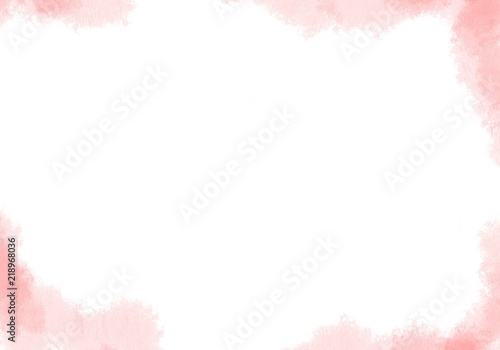 Fototapeta Naklejka Na Ścianę i Meble -  The pink watercolor backgrounds white. Used as a background in weddings and other tasks.