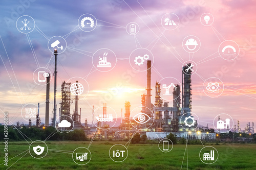 The Industry 4.0 with icon.