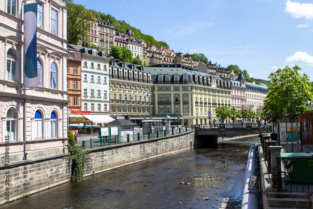 Beautiful buildings of Karlovy Vary, Czech Republic