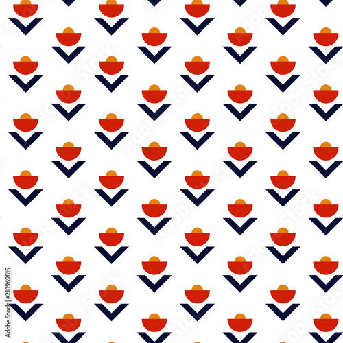 Folk art pattern in Scandinavian, Nordic style