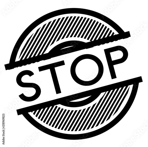 stop black stamp