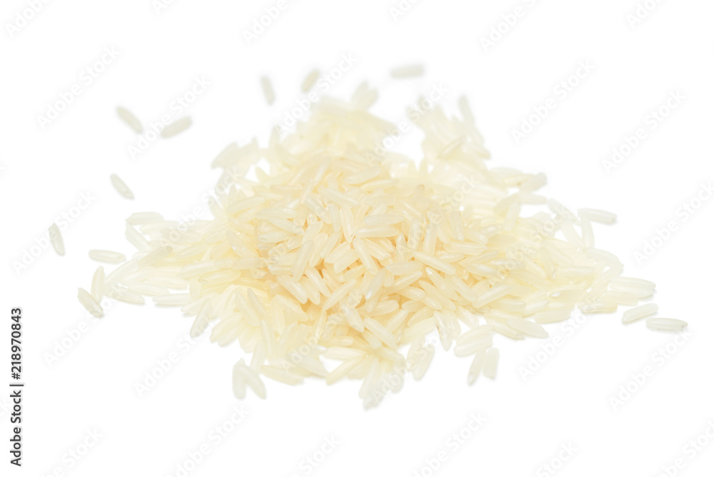Obraz premium Jasmine rice on white background - isolated