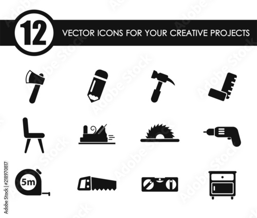 joinery vector icons for your creative ideas