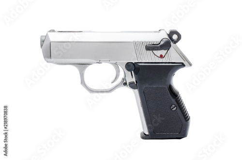 automatic pisto, handgun.l on a white background © vitaly tiagunov