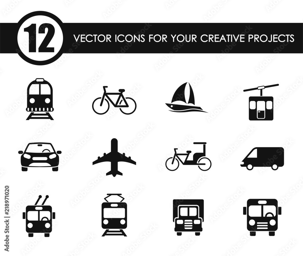 vehicle vector icons for your creative ideas vehicle vector icons for your creative ideas
