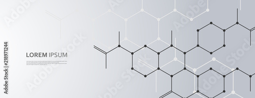 Vector background with connect hexagon pattern