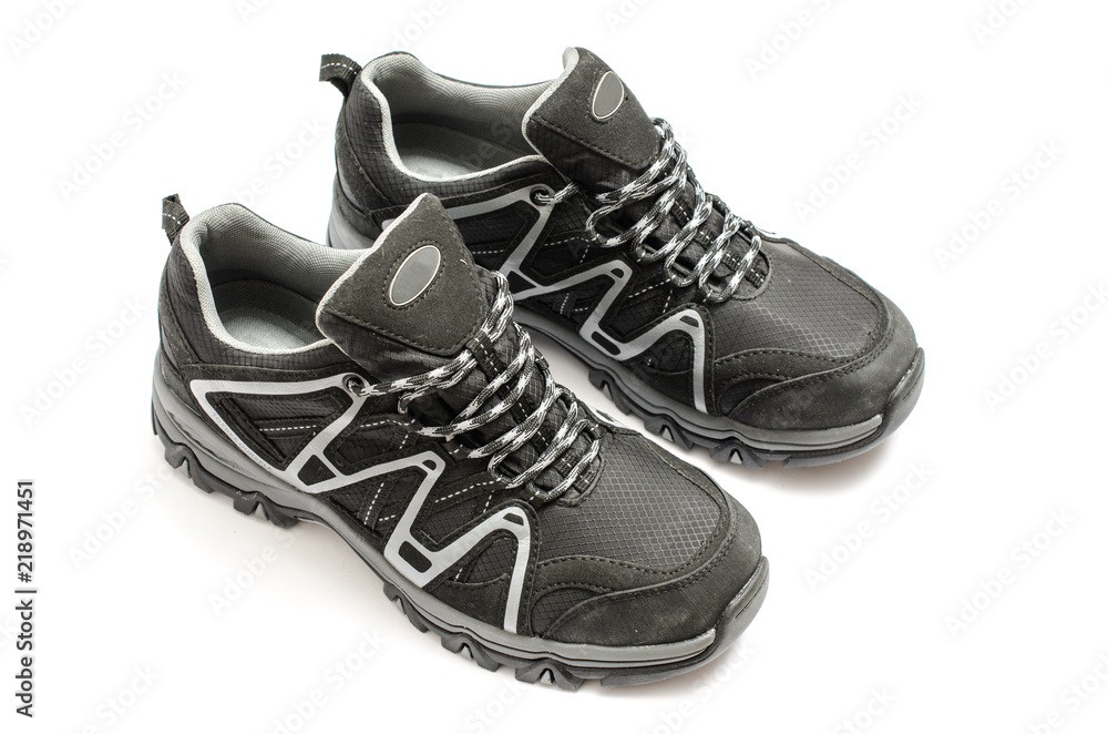 Tracking sneakers men's shoes isolated on white Tracking sneakers men's shoes isolated on white