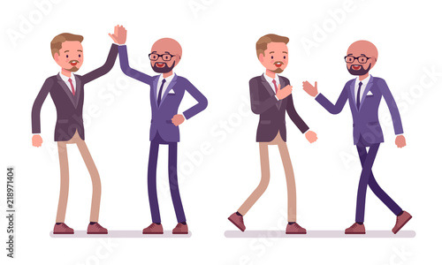 Men friendly greeting