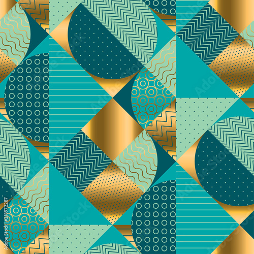 Vintage round geometric sea...