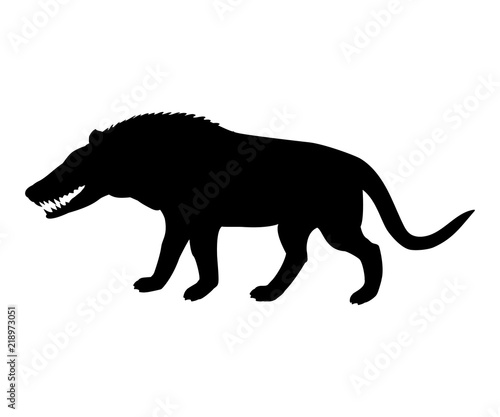 Andrewsarchus mongoliensis silhouette extinct prehistoric wolf m