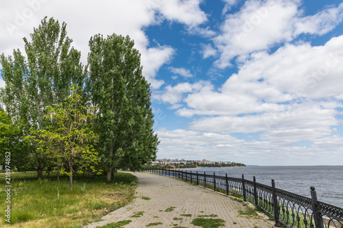 Volga embankment in Kamyshin, Russia © dadamira