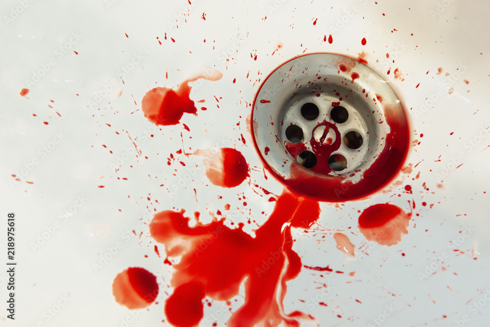 blood drain bathroom sink