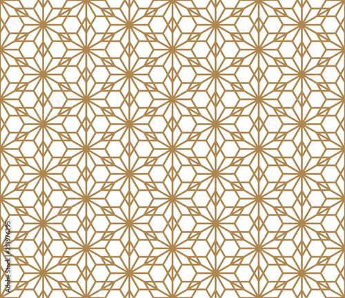 Seamless pattern based on Japanese ornament Kumiko © Aleksei