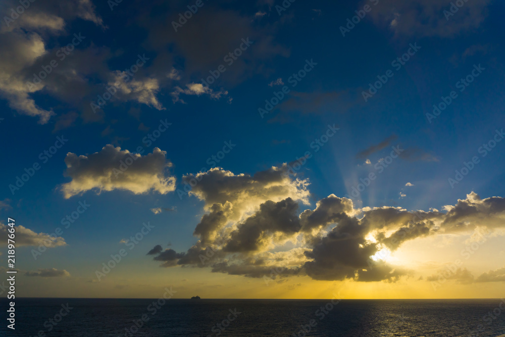 A beautiful sunset in clouds view. A beautiful sunset in clouds view.