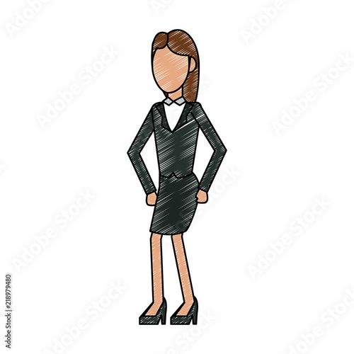 Executive businesswoman avatar vector illustration graphic design