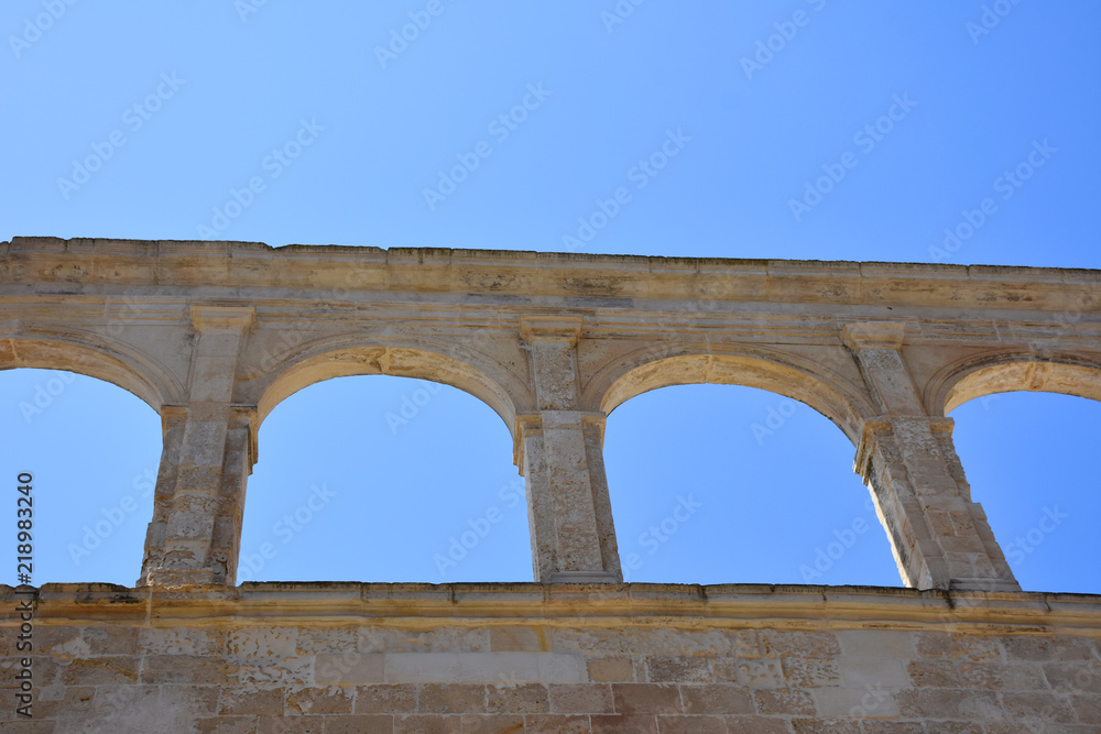 Italy, Lecce,  ancient buildings and streets of the old town, views and details, doors, windows and various architectures.