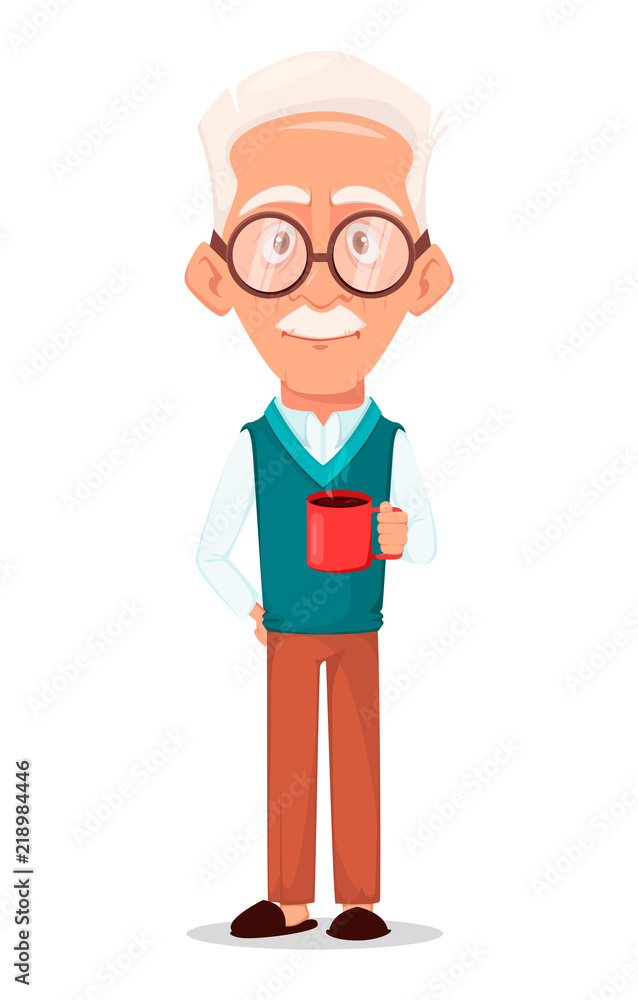 Grandfather wearing eyeglasses Grandfather wearing eyeglasses