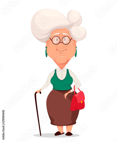 Grandmother wearing eyeglasses