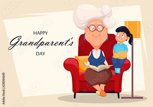 Happy grandparents day greeting card