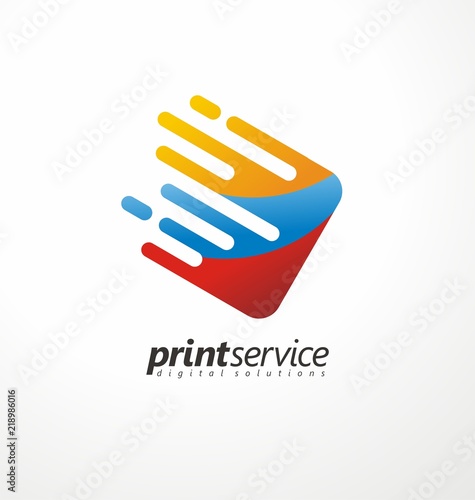Printing office logo design idea