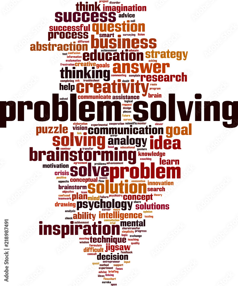 Problem solving word cloud