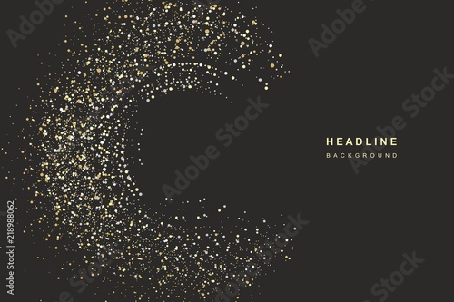 Abstract glowing festive background of dots.