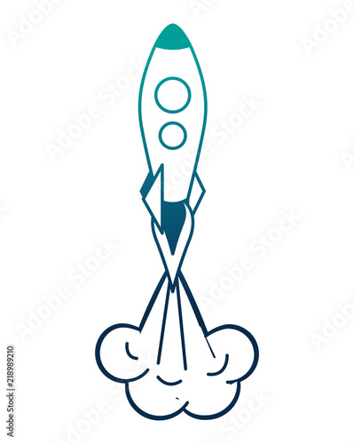 startup rocket isolated icon vector illustration design
