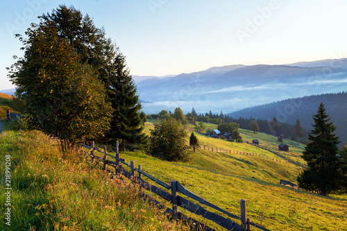 Summer sunrise in Bucovina, Romania