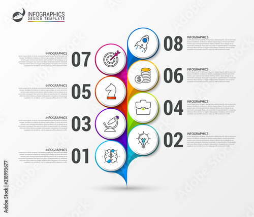 Infographic design template. Creative concept with 8 steps