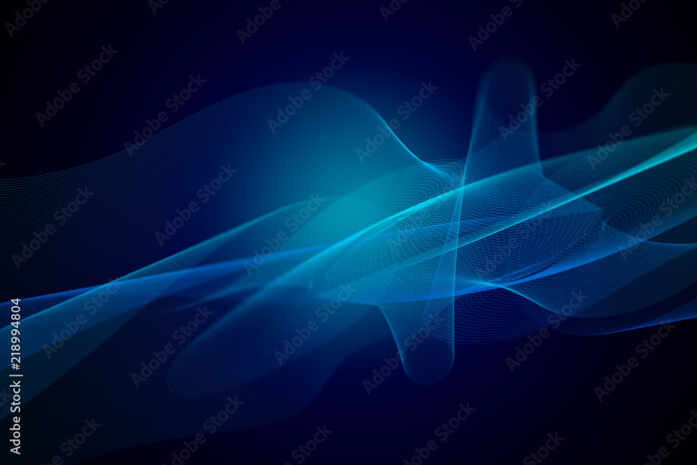wave hologram blue abstract blue digital internet futuristic technology network background illustration