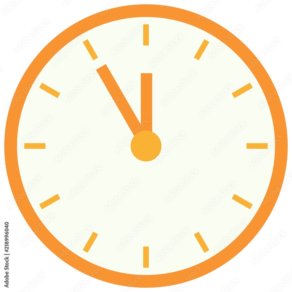 Clock icon, vector illustration flat design Clock icon, vector illustration flat design