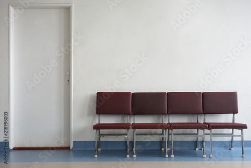 waiting room and white wall for your text