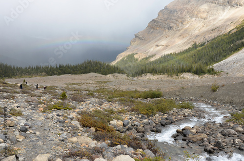 Bow Glacier Falls rainbow 2