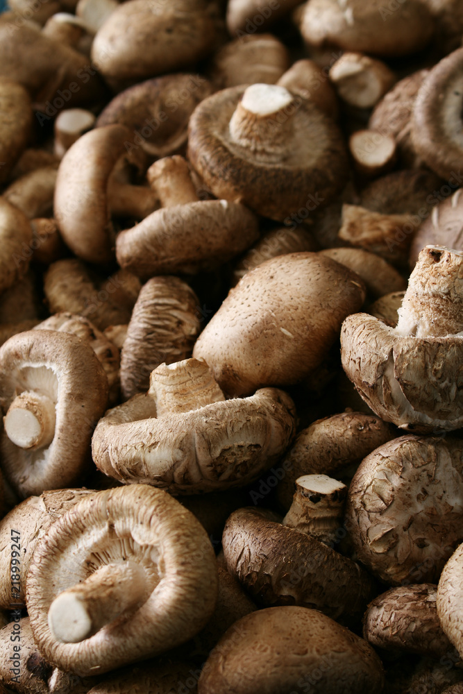 Fototapeta premium fresh uncooked mushrooms