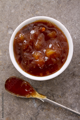 Slika na platnu chutney pickle relish in dish